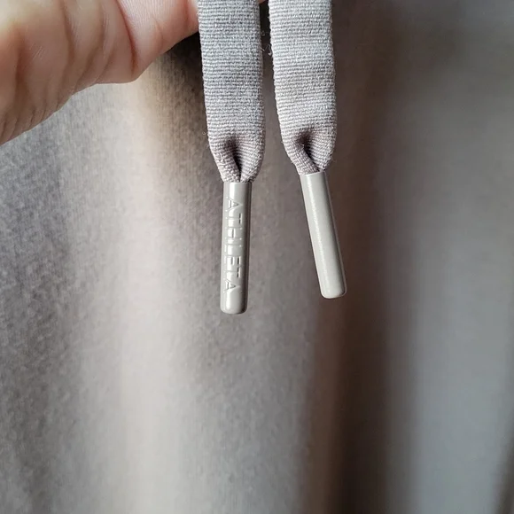 Athleta Women’s Hooded Cabana Tunic Pullover Large Sweater Dress Coverup Tan - Picture 5 of 14